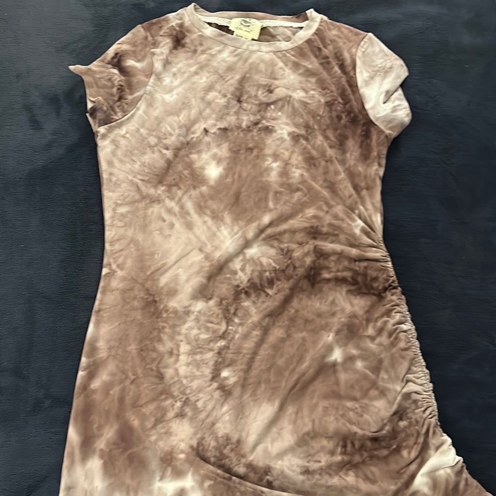 Tie dye mini fitted dress